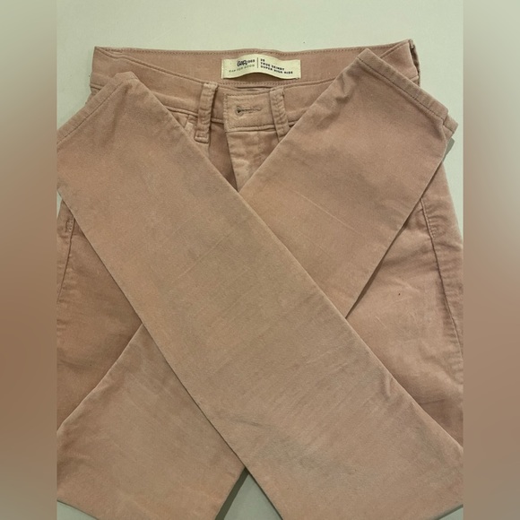Gap light pink velvet skinny pants ankle length 5 pocket size 26 high waisted - Picture 5 of 5
